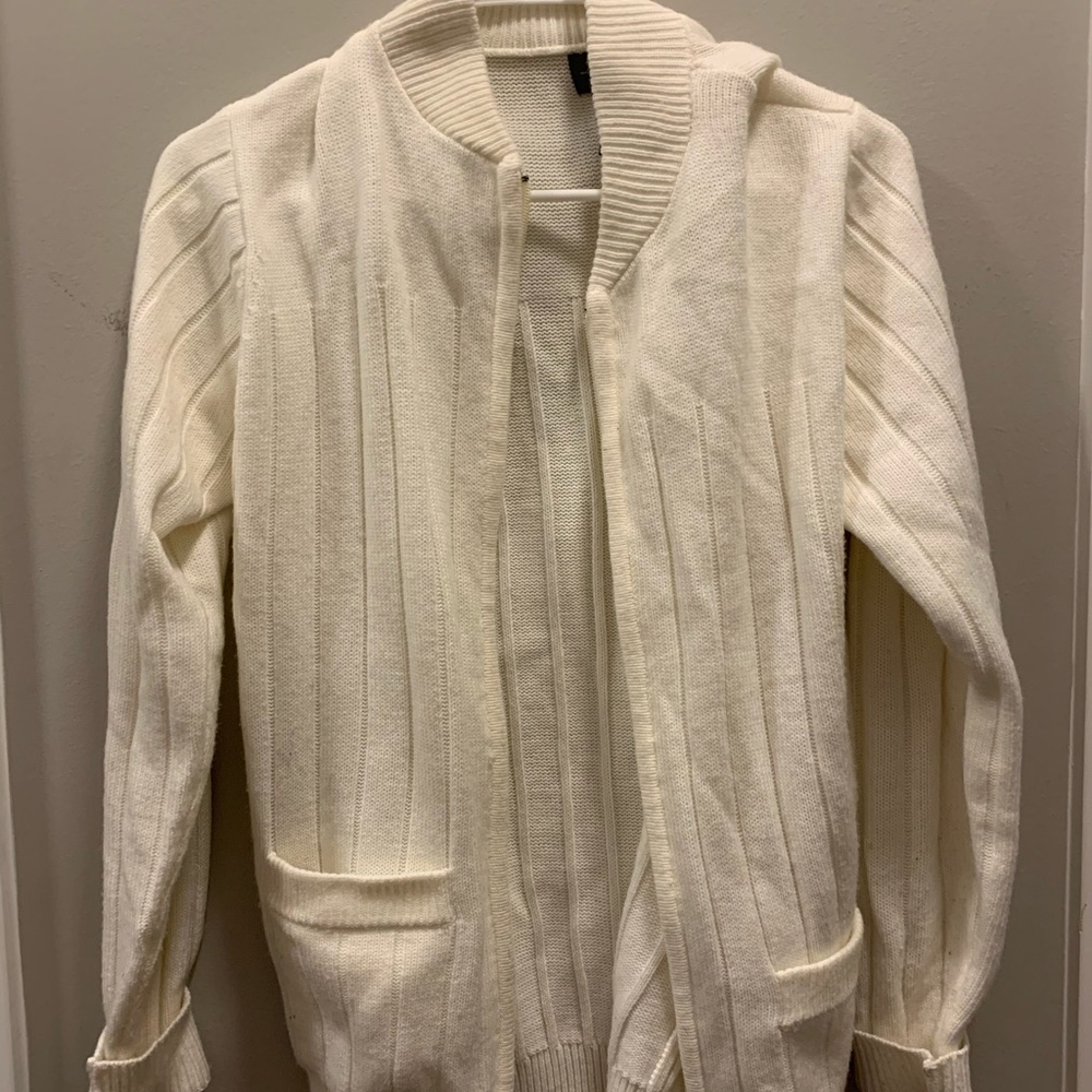 Cream zip-up sweater